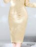 ベージュ モデル：真優川咲　身長：158cm　着用サイズ：8号(Sサイズ)