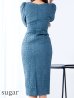 ブルーグレー モデル：真優川咲　身長：158cm　着用サイズ：8号(Sサイズ)