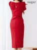 ダークレッド モデル：真優川咲　身長：158cm　着用サイズ：8号(Sサイズ)
