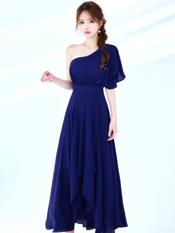 ダークブルー モデル:ゆめ 身長:160cm 着用サイズ:8号(Sサイズ)