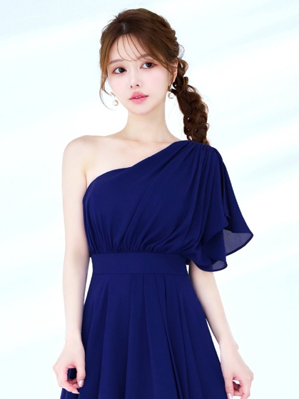 ダークブルー モデル：ゆめ　身長：160cm　着用サイズ：8号(Sサイズ)