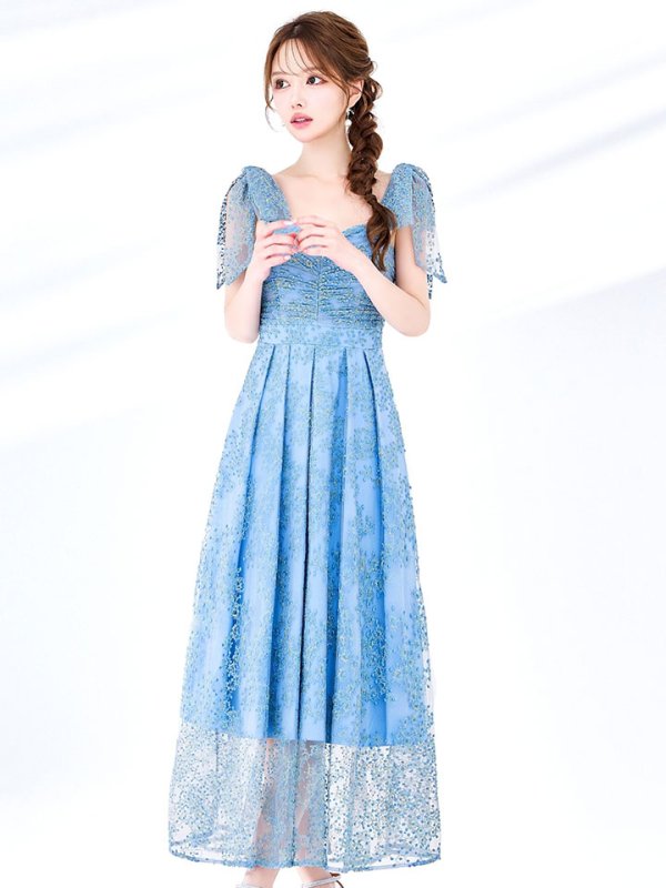 ブルー モデル:ゆめ 身長:160cm 着用サイズ:8号(Sサイズ)