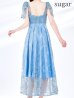 ブルー　モデル：ゆめ　身長：160cm　着用サイズ：8号(Sサイズ)