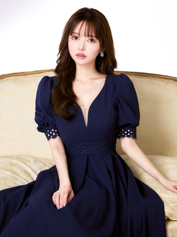 ネイビー　モデル：ゆめ　身長：160cm　着用サイズ：8号(Sサイズ)