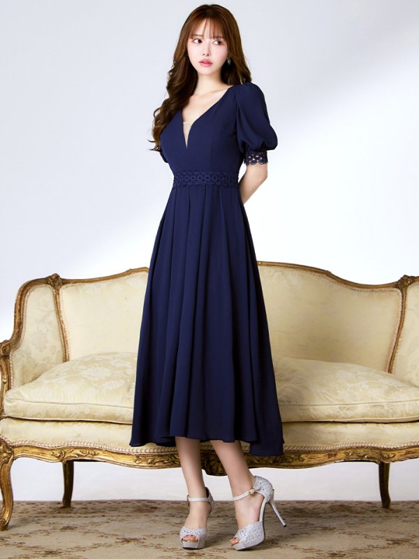 ネイビー　モデル：ゆめ　身長：160cm　着用サイズ：8号(Sサイズ)