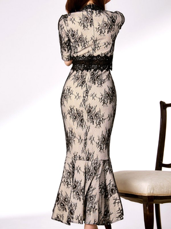 ブラックベージュ モデル：真優川咲　身長：158cm　着用サイズ：8号(Sサイズ)