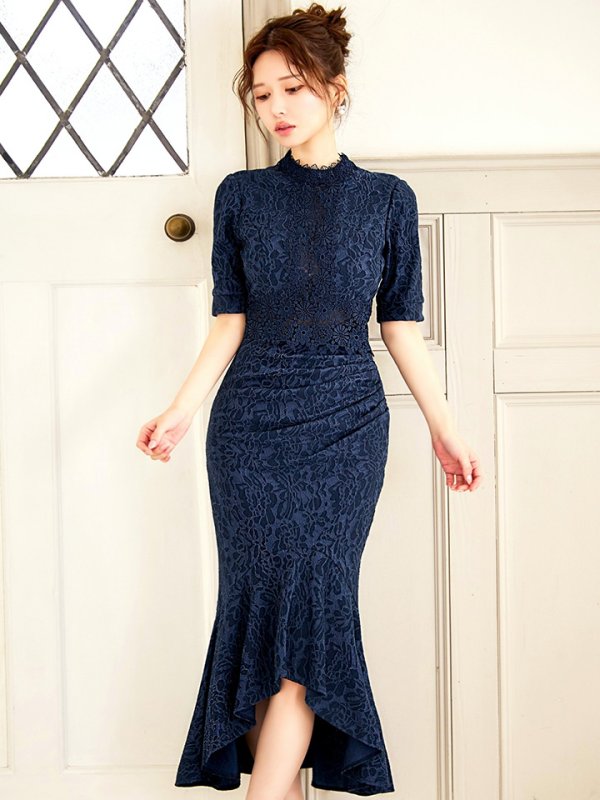 ネイビー モデル：ゆめ　身長：160cm　着用サイズ：8号(Sサイズ)