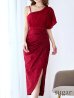 ダークレッド モデル：ゆめ　身長：160cm　着用サイズ：8号(Sサイズ)