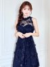 ネイビー　モデル：りな　身長：160cm　着用サイズ：8号(Sサイズ)