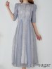 ブルーグレー モデル：真優川咲　身長：158cm　着用サイズ：8号(Sサイズ)
