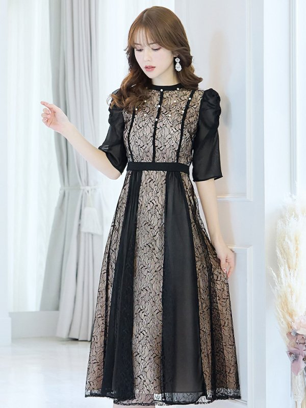 ブラックベージュ モデル:ゆめ 身長:160cm 着用サイズ:8号(Sサイズ)