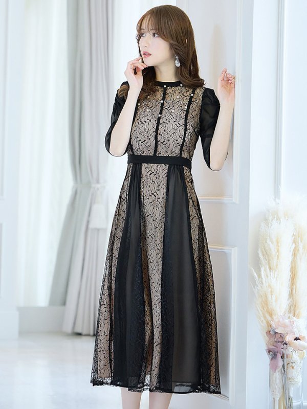 ブラックベージュ モデル:ゆめ 身長:160cm 着用サイズ:8号(Sサイズ)