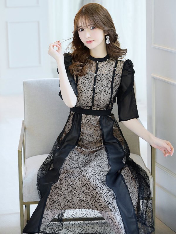 ブラックベージュ モデル:ゆめ 身長:160cm 着用サイズ:8号(Sサイズ)