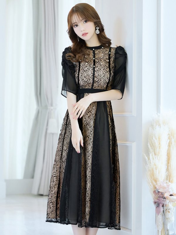 ブラックベージュ モデル:ゆめ 身長:160cm 着用サイズ:8号(Sサイズ)