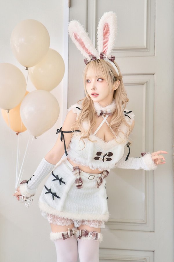 画像10: 【即日発送】【ハロウィンコスプレ9点セット】メルトニットバニーファーセットアップ【Malymoon/マリームーン】[HC03]