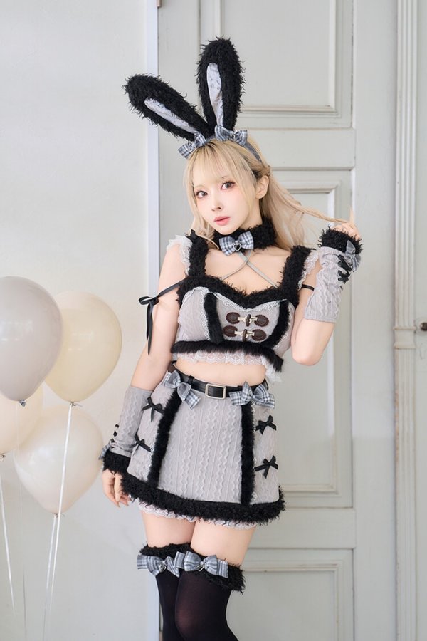画像8: 【即日発送】【ハロウィンコスプレ9点セット】メルトニットバニーファーセットアップ【Malymoon/マリームーン】[HC03]