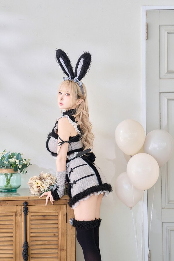 画像7: 【即日発送】【ハロウィンコスプレ9点セット】メルトニットバニーファーセットアップ【Malymoon/マリームーン】[HC03]