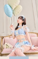 【即日発送】【ハロウィンコスプレ8点セット】ミルクシフォンランジェリーメイド【Malymoon/マリームーン】[HC03]