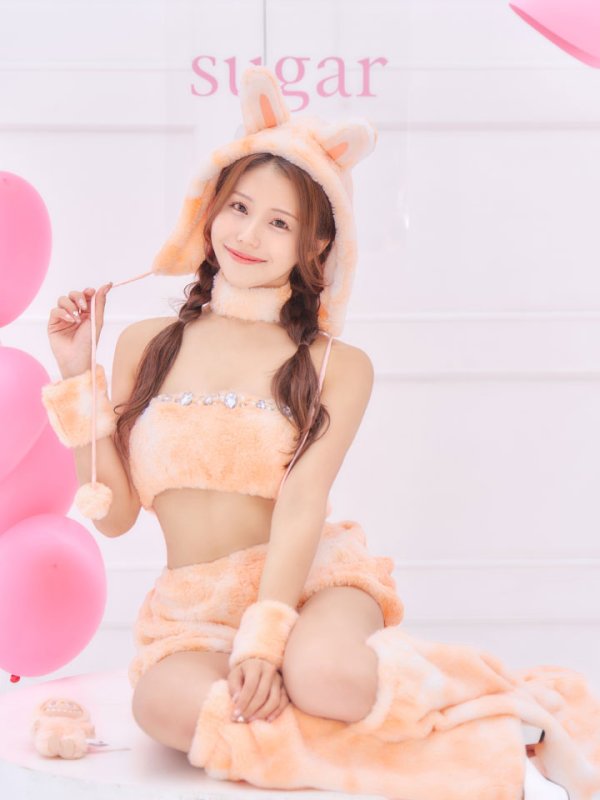 画像4: 【即日発送】【ハロウィン】パステルもこもこバニー【コスプレ7点セット】【フリーサイズ/6カラー】[HC03]