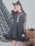 【即日発送】【ハロウィン】 レースブラックキャット  / 黒猫【コスプレ2点セット】【S-XLサイズ/1カラー】[YMT]