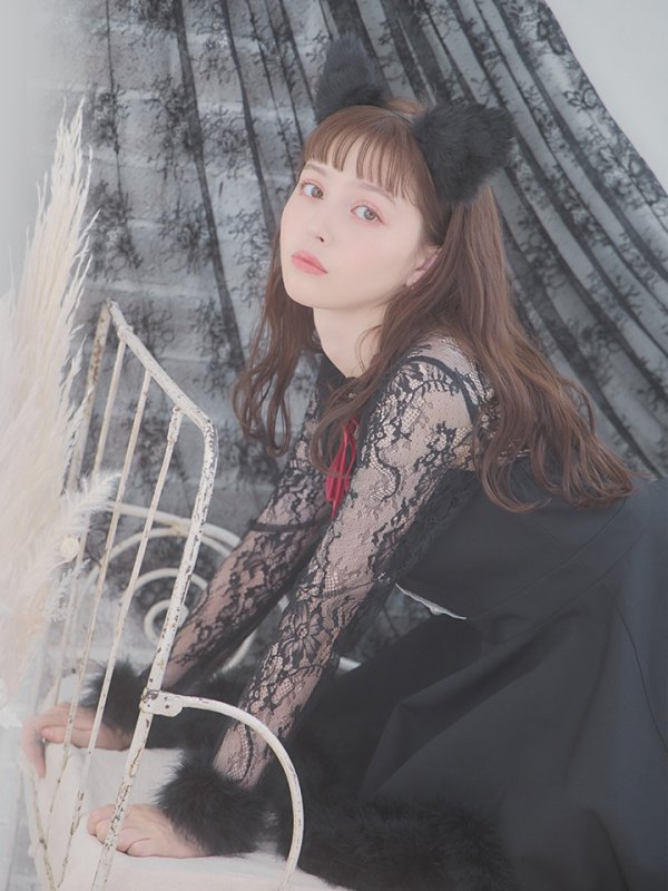 画像16: 【SALE!!】【即日発送】【ハロウィン】 レースブラックキャット  / 黒猫【コスプレ2点セット】【S-XLサイズ/1カラー】[OF01]