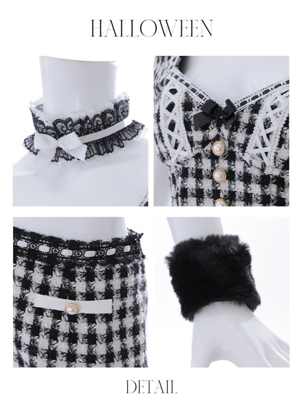 画像44: 【SALE!!】【即日発送】【ハロウィン】ツイードキャットセットアップ 【コスプレ6点セット】 【XS-Mサイズ/4カラー】[OF04]