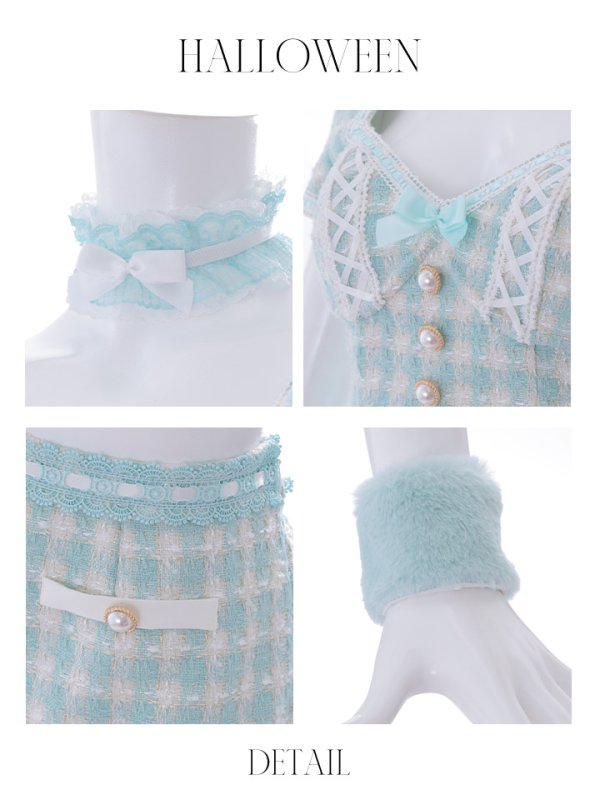 画像49: 【SALE!!】【即日発送】【ハロウィン】ツイードキャットセットアップ 【コスプレ6点セット】 【XS-Mサイズ/4カラー】[OF04]