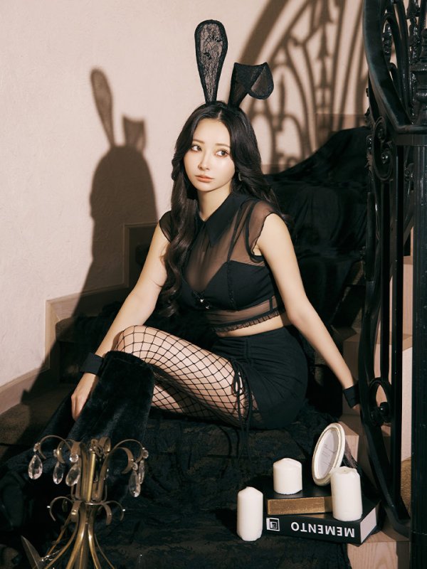 画像3: 【即日発送！】【ハロウィン】 シアーバニーセットアップ 【コスプレ8点セット】 【XS-Mサイズ/1カラー】[OF01]