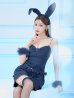 画像1: 【即日発送！】【ハロウィン】 バニーデニムワンピース【コスプレ5点セット】 【XS-Lサイズ/1カラー】[YMT] (1)