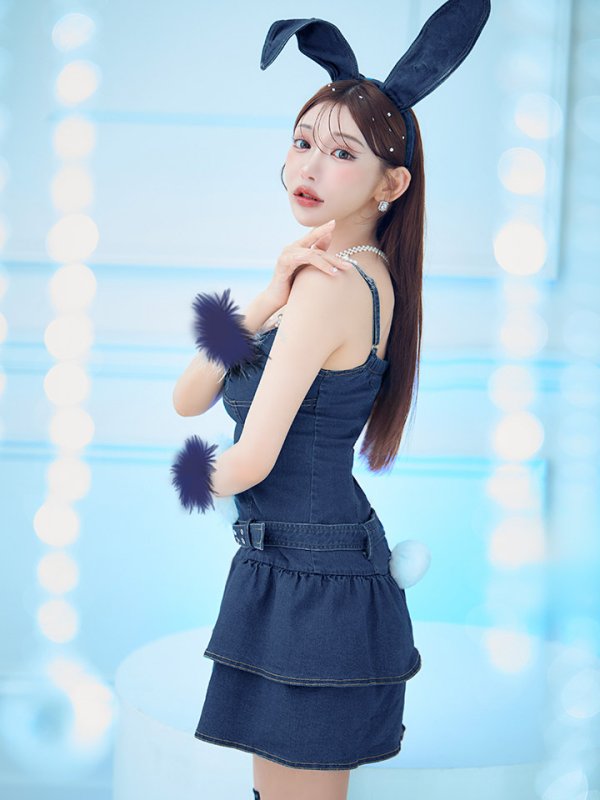 画像11: 【SALE!!】【即日発送！】【ハロウィン】 バニーデニムワンピース【コスプレ5点セット】 【XS-Lサイズ/1カラー】[OF04]
