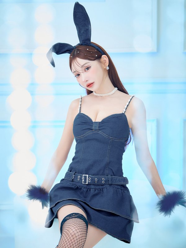 画像12: 【SALE!!】【即日発送！】【ハロウィン】 バニーデニムワンピース【コスプレ5点セット】 【XS-Lサイズ/1カラー】[OF04]