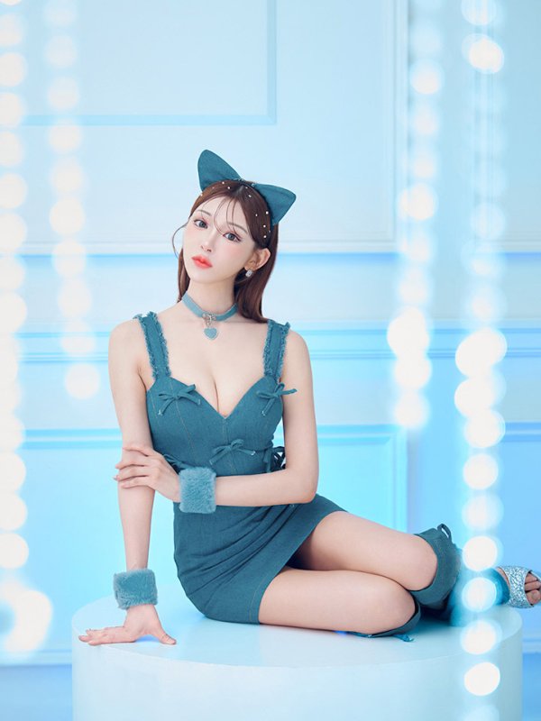 画像4: 【SALE!!】【即日発送！】【ハロウィン】 キャットデニムセットアップ 【コスプレ6点セット】 【XS-Lサイズ/1カラー】[OF04]