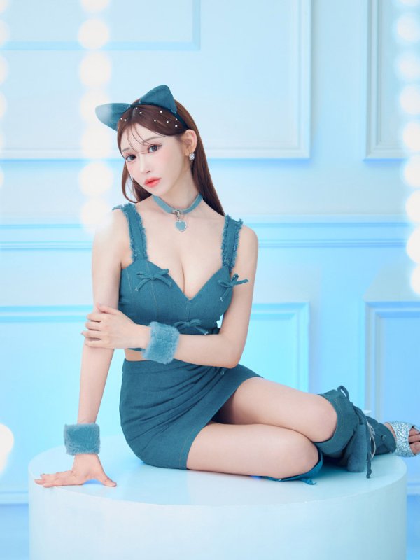 画像5: 【SALE!!】【即日発送！】【ハロウィン】 キャットデニムセットアップ 【コスプレ6点セット】 【XS-Lサイズ/1カラー】[OF04]