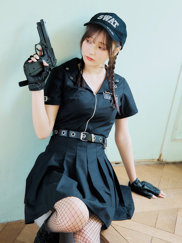 画像11: 【SALE!!】【即日発送！】【ハロウィン】SWATスワットガールセットアップ 【コスプレ8点セット】 【XS-Lサイズ/1カラー】[OF01]