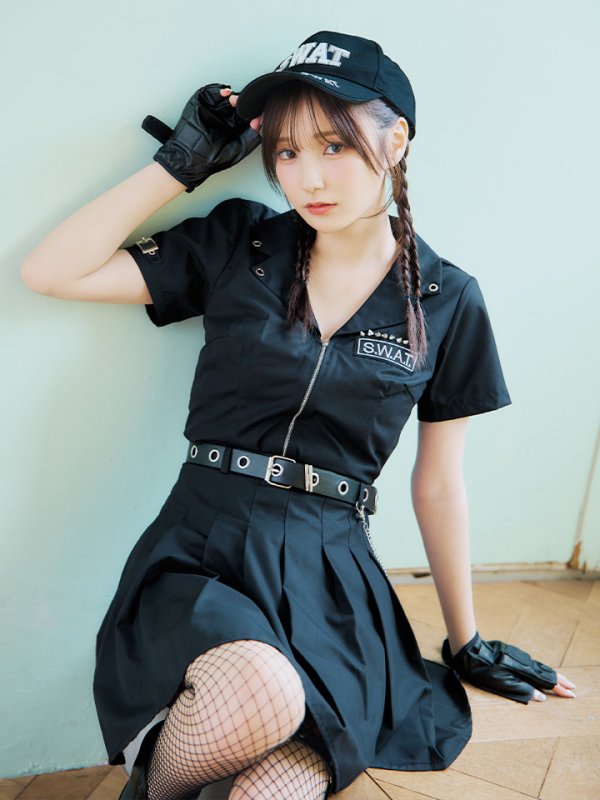 画像6: 【SALE!!】【即日発送！】【ハロウィン】SWATスワットガールセットアップ 【コスプレ8点セット】 【XS-Lサイズ/1カラー】[OF01]