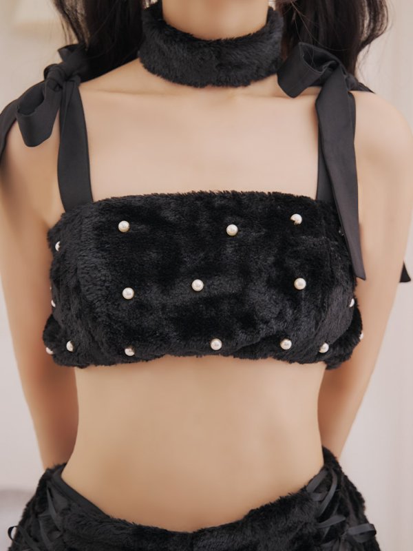 画像13: 【即日発送】【ハロウィン】 もこもこキャットリボンセットアップ 【コスプレ6点セット】 【Fサイズ/3カラー】[HC03]