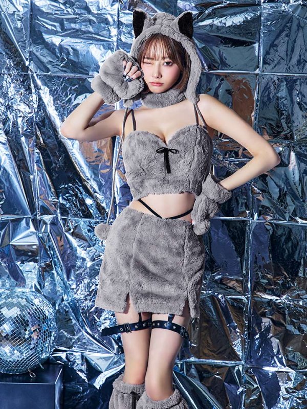 画像12: 【PyunA.コラボ】 【即日発送！】【ハロウィン】フード付きオオカミ/ウルフセットアップ 【コスプレ7点セット】 【XS-Mサイズ/1カラー】[HC03]