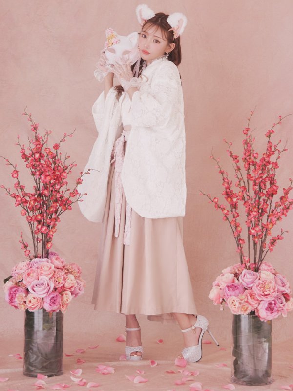 画像12: 【即日発送！】【ハロウィン】猫巫女レース袴 【コスプレ5点セット】 【FREEサイズ/2カラー】[HC03-OMN]