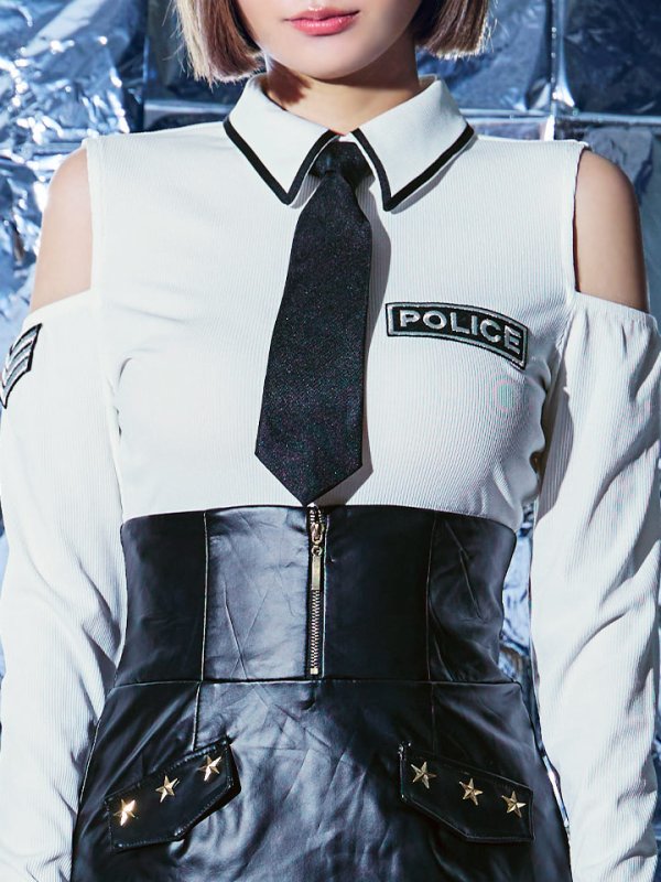 画像15: 【SALE!!】【即日発送】【ハロウィン】 レザーポリスワンピースコスプレ 【コスプレ4点セット】 【XS-Mサイズ/1カラー】(HC0306-SV)[HC03-B]
