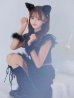 画像1: 【即日発送】【ハロウィン】キャットオフショルビジューセットアップ【コスプレ6点セット】【XS-Lサイズ/3カラー】[OF04] (1)