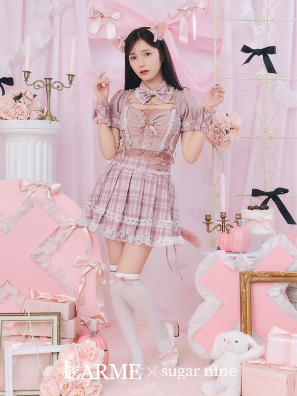画像2: 【即日発送！】【sugar nine×マリームーンコラボ】 【ハロウィン】マリームーンコラボ制服ネコセットアップ 【コスプレ7点セット】 【XS-Lサイズ/2カラー】[YMT]