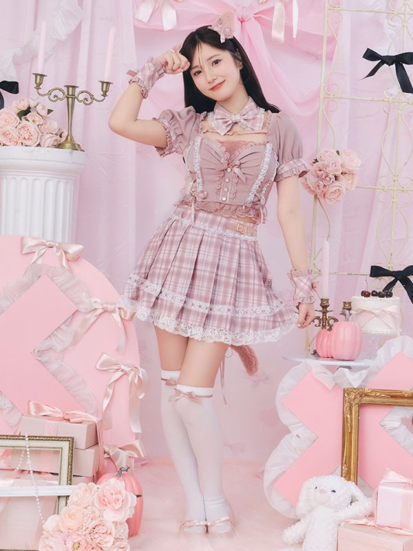 画像7: 【即日発送！】【sugar nine×マリームーンコラボ】 【ハロウィン】マリームーンコラボ制服ネコセットアップ 【コスプレ7点セット】 【XS-Lサイズ/2カラー】[OF04]