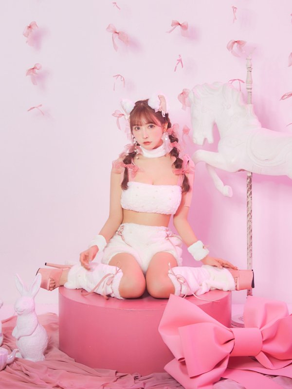 画像27: 【即日発送】【ハロウィン】 もこもこキャットリボンセットアップ 【コスプレ6点セット】 【Fサイズ/3カラー】[HC03]