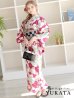画像2: 【即日発送】【高級浴衣】椿浴衣三点セット[YMT] (2)