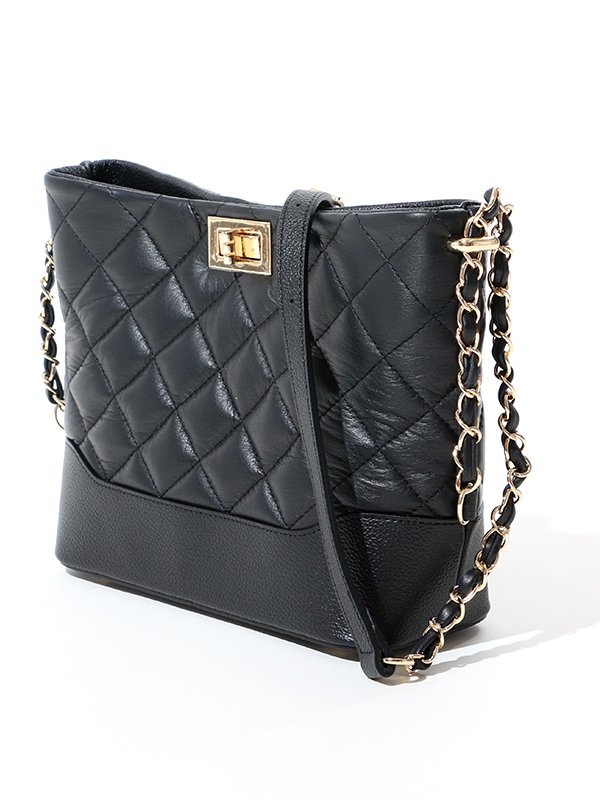 画像4: キルティング/バイカラー/クラシカル/チェーン/ショルダーバッグ[HC02]