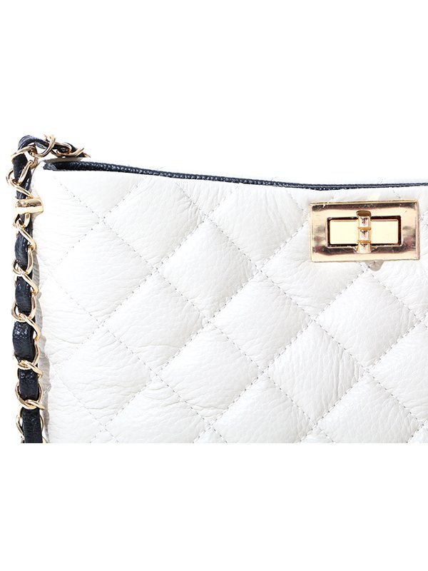 画像6: キルティング/バイカラー/クラシカル/チェーン/ショルダーバッグ[HC02]