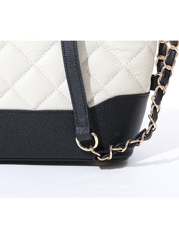 画像7: キルティング/バイカラー/クラシカル/チェーン/ショルダーバッグ[HC02]