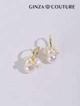【アクセサリー：ピアス】【ERUKEI エルケイ】パール＆フラワーピアス[OF02]