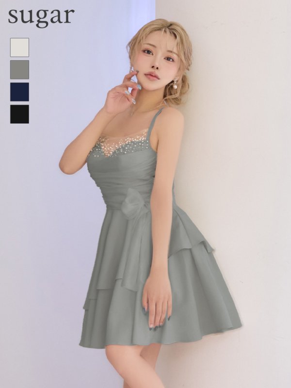 グレー　モデル：如月れい　身長：156cm　着用サイズ：Sサイズ