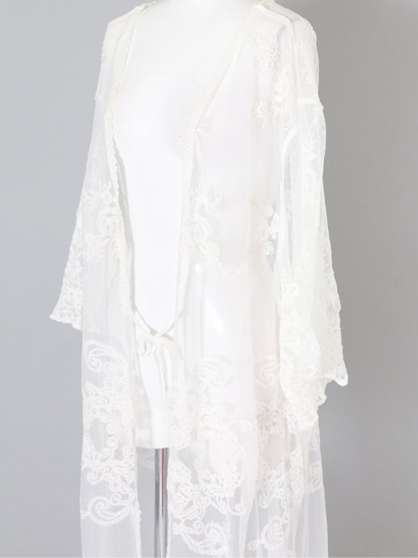 画像13: 【即日発送】【ビキニ】【水着小物：カーディガン】ロングスリーブレースカーディガン[YMT]